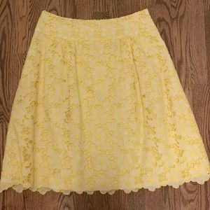 Vintage Yellow Lilly Pulitzer Magnolia Eyelet Skirt, sz 4